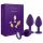 Rianne - 3-Piece Silicone Anal Set (Purple) 