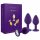 Rianne - 3-Piece Silicone Anal Plug Set (Purple)