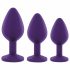 Rianne - 3-Piece Silicone Anal Set (Purple) 