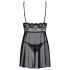 Obsessive Idillia - Light, Lace Nightwear with Thong (Black) 