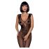 Obsessive N112 - Sleeveless, Angel Wing Mesh Bodysuit - Black (S-L) 