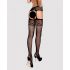 Obsessive S500 - Floral Lace Garter Set - Black (S-L) 