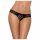 Obsessive Miamor - Rhinestone Open Lace Thong (Black) 