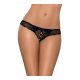 Obsessive Miamor - Rhinestone Open Lace Thong (Black) 