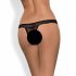 Obsessive Miamor - Rhinestone Open Lace Thong (Black) 