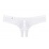 Obsessive Alabastra - Floral Bow Open Women's Thong - White 