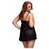 BACI Plus Size - Open, Polka Dot Babydoll - Black (XL-XXL) 