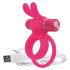 Screaming O Ohare - Rechargeable Rabbit Vibrating Cock Ring (Pink) 