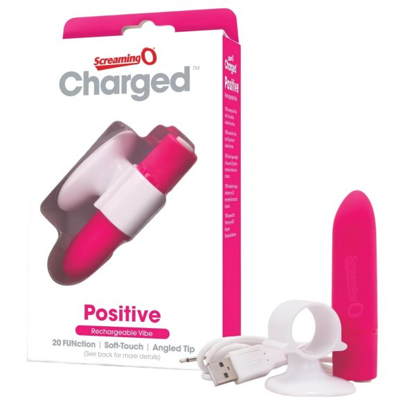 Screaming O Positive - Rechargeable Powerful Stick Vibrator (Pink) 