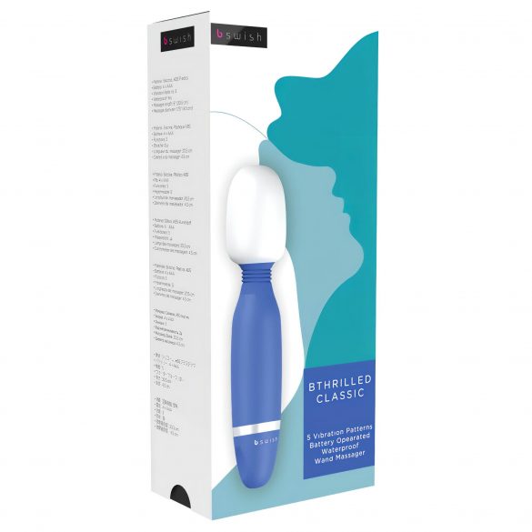 B SWISH Wand - massaging vibrator (blue)