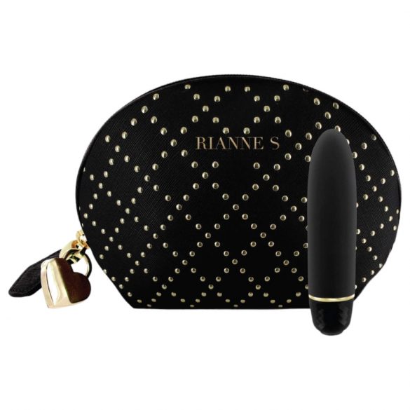 Rianne Essentials Classique Stud - Silicone Lipstick Vibrator (Black) 