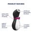 Satisfyer Penguin - Rechargeable, Waterproof Clitoral Stimulator (Black-White) 