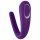 Satisfyer Double Classic - Waterproof Rechargeable Couple's Vibrator (Purple) 