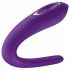 Satisfyer Double Classic - Waterproof Rechargeable Couple's Vibrator (Purple) 