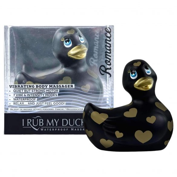 Duckie Romance 2.0 - Waterproof Clitoral Vibrator (Black-Gold) 