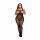 Baci Plus Size - Patterned Bodystocking with Fishnet Thigh Detail - Black (XL-XXL)