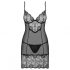 Obsessive Alluria - Lace Nightwear with Thong (Black) 