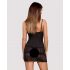 Obsessive Alluria - Lace Nightwear with Thong (Black)  - L/XL