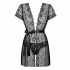 Obsessive Alluria - Lace Robe with Thong (Black) 