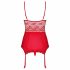 Obsessive Lovica - Lace Garter Top and Thong (Red) 