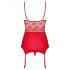 Obsessive Lovica - Lace Garter Top and Thong (Red) 