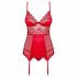 Obsessive Lovica - Lace Garter Top and Thong (Red) 