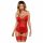 Obsessive Lovica - Lace Garter Top and Thong (Red)  - L/XL