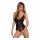 Obsessive Slevika - Lace-Up Front Open Lace Bodysuit (Black) 