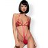 Obsessive Luiza - Strappy Tulip Bodysuit - Red (S/M) 