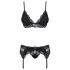 Obsessive 810 Lace Lingerie Set (Black) 