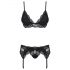 Obsessive 810 Lace Lingerie Set (Black) 