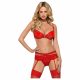 Obsessive Heartina - Lingerie Set (Red) 