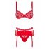 Obsessive Heartina - Lingerie Set (Red) 