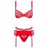 Obsessive Heartina - Lingerie Set (Red) 