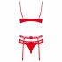 Obsessive Heartina - Lingerie Set (Red) 