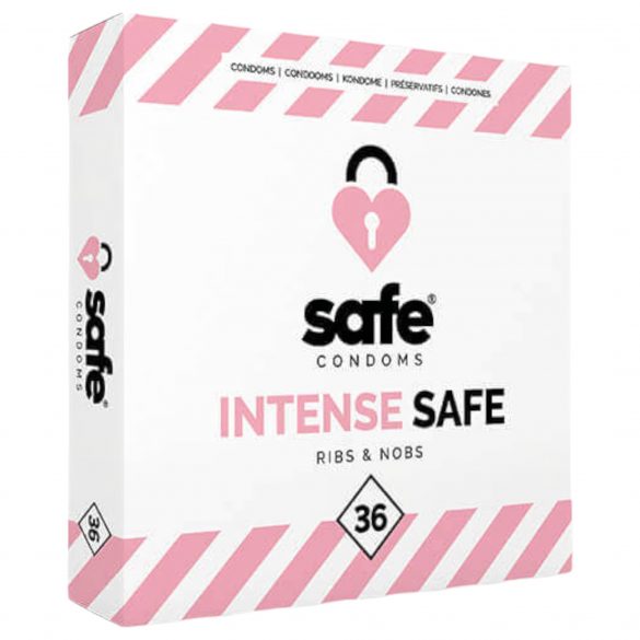 Intense Safety - Ribbed and Dotted Condoms (36 pack) 