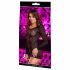 Lapdance Center Stage - Long Sleeve Fishnet Mini Dress (Black) 