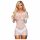 Lapdance Center Stage - Long Sleeve Fishnet Mini Dress (White) 