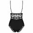 Obsessive 810-TED-1 - Lace-Trimmed, Stretch Bodysuit (Black) 