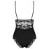 Obsessive 810-TED-1 - lace-adorned, stretch bodysuit (black)