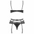 Obsessive Heartina - Lingerie Set (Black) 