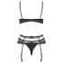 Obsessive Heartina - Lingerie Set (Black) 