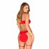 Obsessive Kissmas - Lingerie Set (Red) 