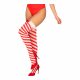 Obsessive Kissmass - Striped Thigh Highs (Red-White) 