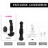 Aixiasia Abake - Rechargeable, Radio-Controlled, Rotating Anal Vibrator (Black) 