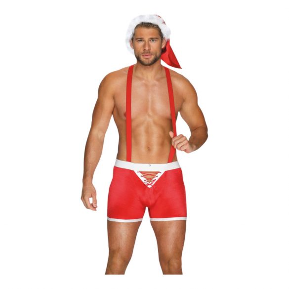 Obsessive Mr Claus - Santa Costume Set (2-Piece) - Red 