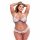 Baci Plus Size - Floral, Lace Bra and Open-Back Panty