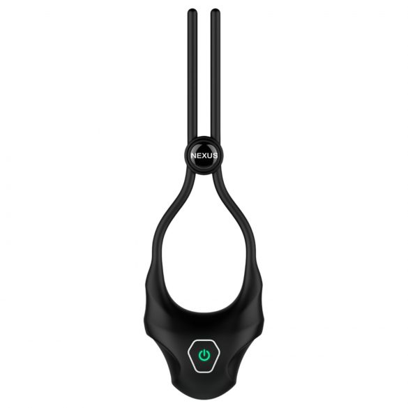 Nexus Forge - Adjustable, Rechargeable Vibrating Cock Ring (Black) 